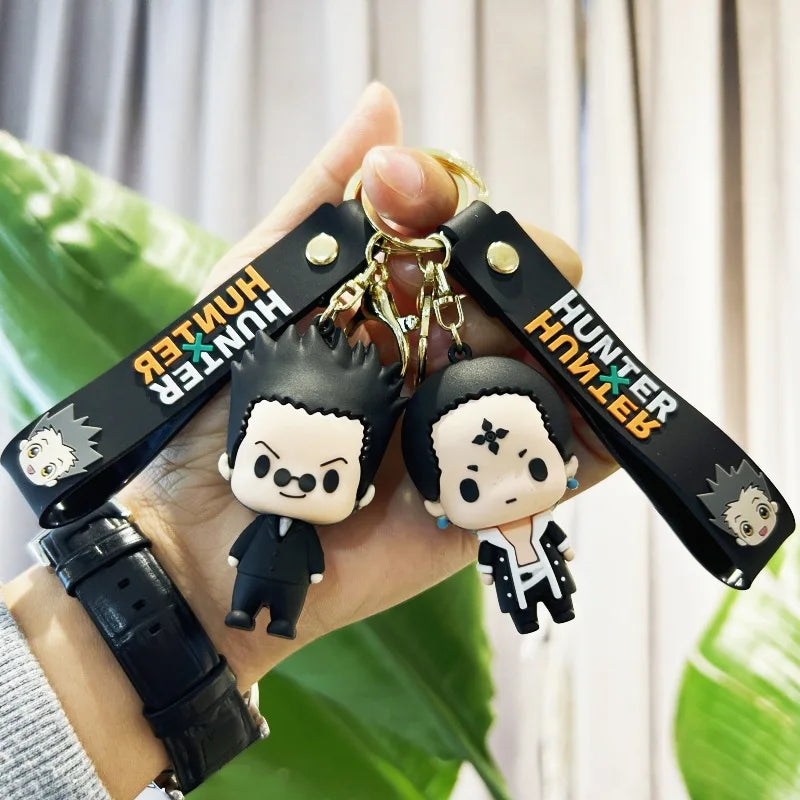 Anime Hunter X Hunter Keychain Silicone Figure Car Keychains Key Chain Pendant Keyring Accessories Holder Bag Jewelry Gifts