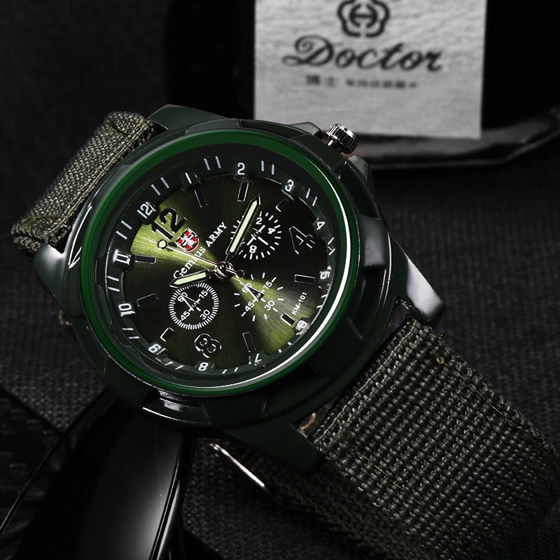 Kegllect Men Fashion Nylon Woven Band Watch Swiss Watches