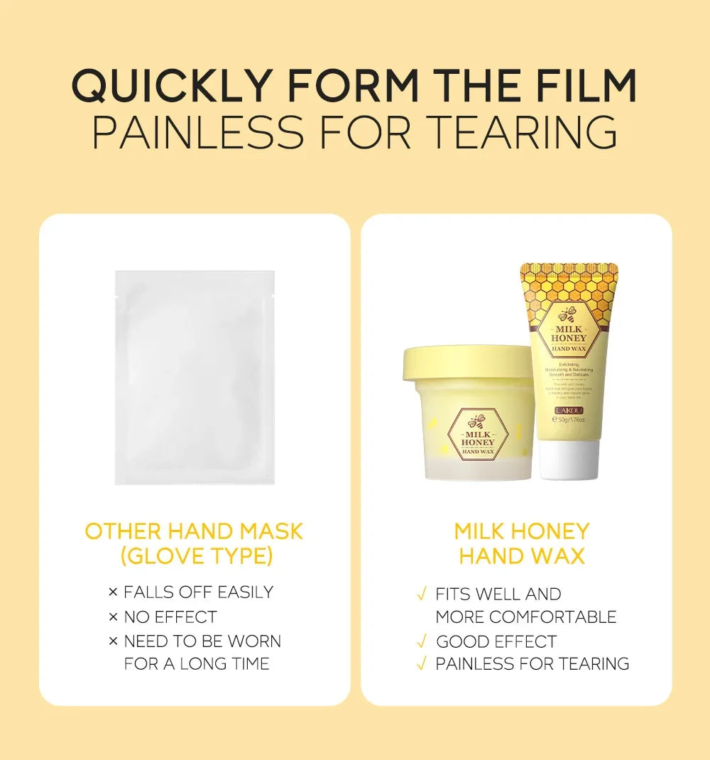 Laikou Sakura Honey Milk Moisturizing Hand Wax Repair Exfoliating Calluses Acid Anti-Aging Hand Cream Care Scrub Hand Mask