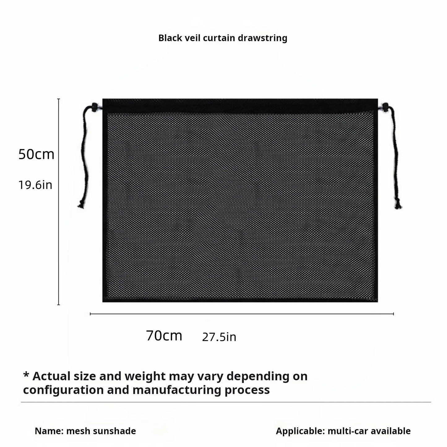 Car Divider Curtains Sun Shade-Privacy Travel Nap Night Car Camping Detachable Simple Curtain(Black)