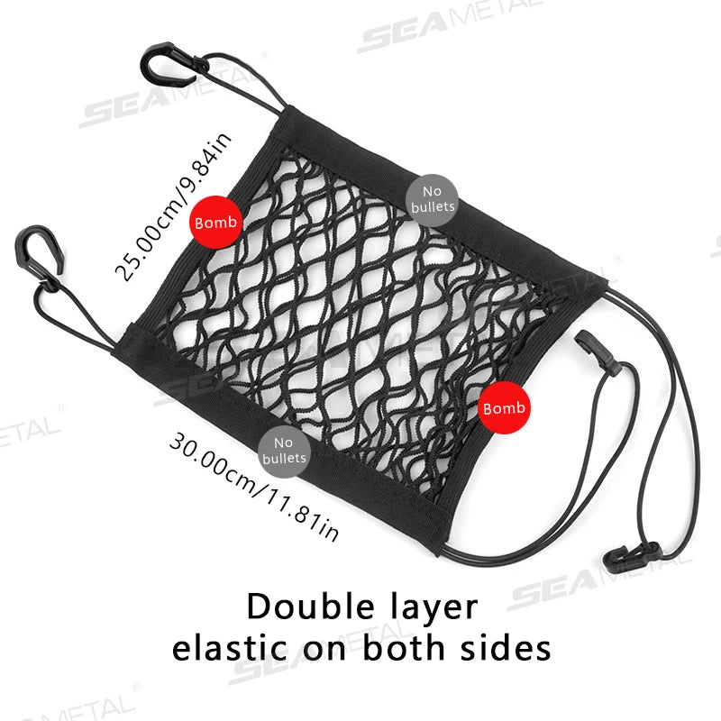 BLALION Motorcycle Helmet Storage Trunk Bag Motorcycle Luggage Net Hook Hold Cargo Bike Scooter Mesh Fuel Tank Luggage Equipaje