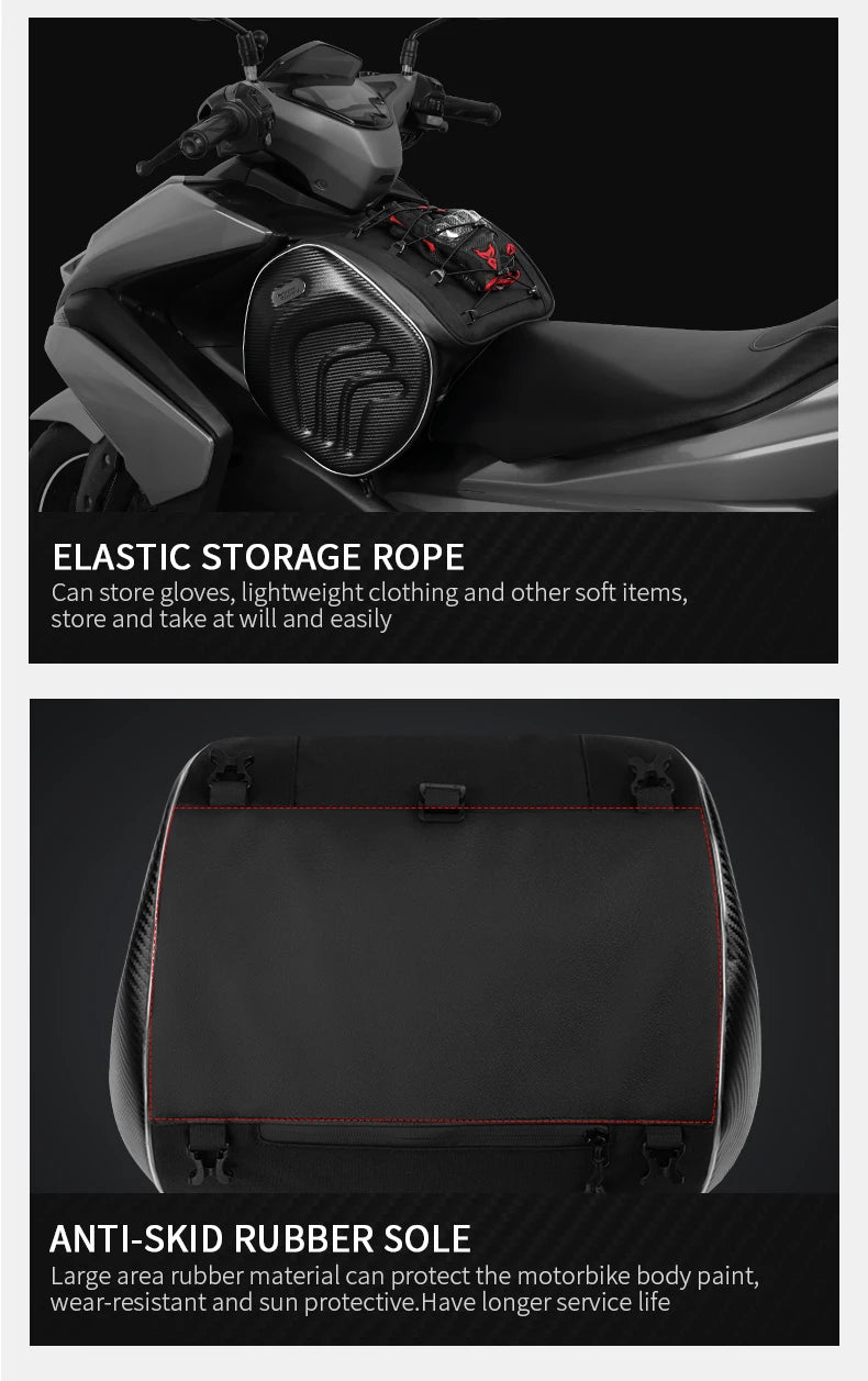 MOTOCENTRIC 20L Waterproof Motorcycle Back Seat Bags Reflective Design Motorbike Touring Tail Bag Moto Rear Seat Bags Saddlebags