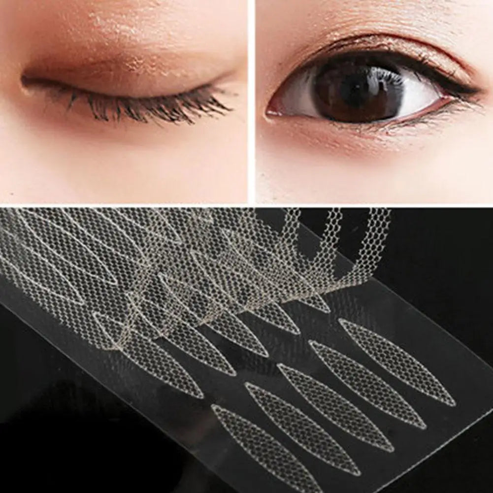 Clear Beige Stripe Self-adhesive Natural Eye Tape Makeup Tool Invisible Double Fold Eyelid Lace Paste Eyelid Tape Sticker