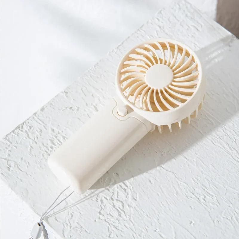 2025 Cute Mini Fan Portable Handheld Fan Lightweight Handy Fan Pocket Size Low Noise Small Electric Fan Student Gift Outdoor Fan