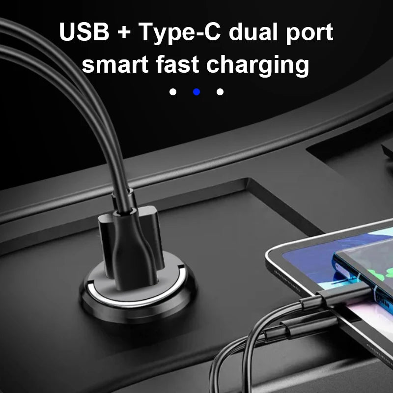 BLALION 100W Dual Ports USB Car Charger Lighter Fast Charging Car Phone Charger Adapter for iPhone 13 12 Xiaomi Huawei Samsung