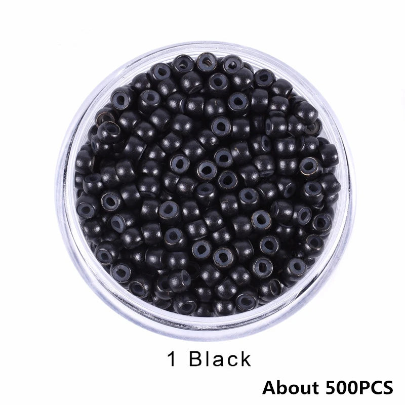500pcs copper ring beads 3.0mm nano ring beads silicone lined micro for hair extensions