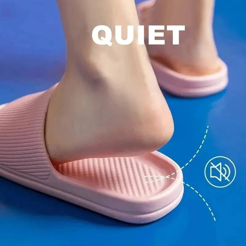 Thick Platform Bathroom Home Slippers Women Fashion Soft Sole EVA Indoor Slides Woman Sandals 2024 Summer Non-slip Flip Flops