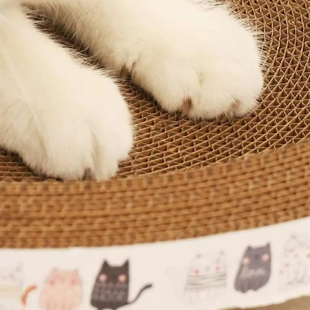 Corrugated Cat Scratcher Cat Scrapers Round Oval Grinding Claw Toys for Cats Wear-Resistant Cat Bed Nest Cat Accessories