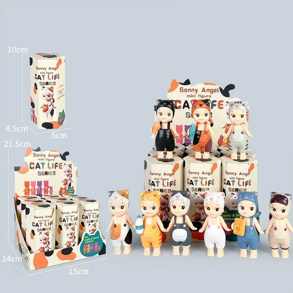 Smiski Cherry Blossom Stitch Series Blind Box Gift Mini Anime Figures Ornaments Dolls Fans Children Christmas Birthday Gift