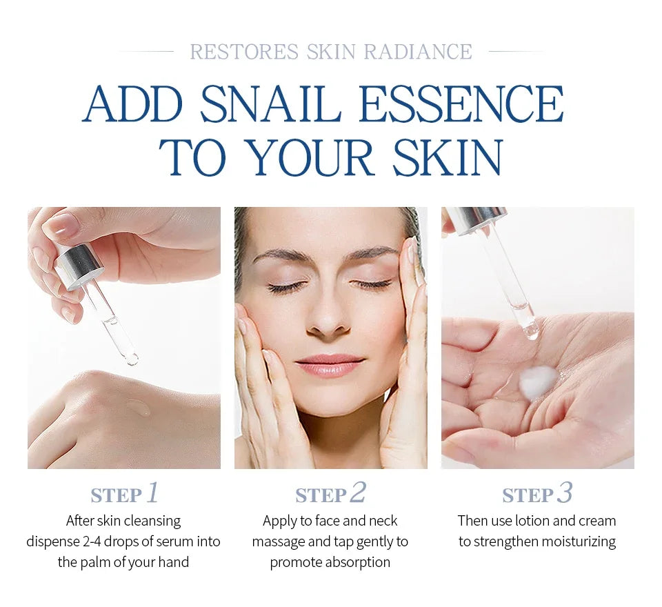 LAIKOU Hyaluronic Acid Face Serum Anti Aging Facial Lifting Collagen Essence Skin Care Whitening Serum 17ml