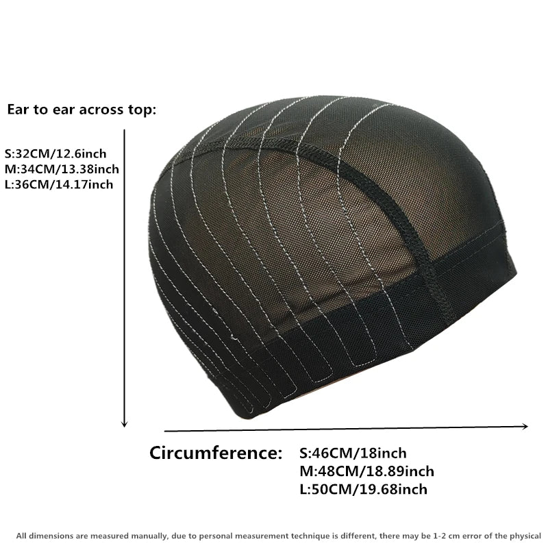 1pc Mesh Wig Caps For Sewing Machine Training 5x5 Lace Closure Wig Caps Spandex Dome Guideline Wig Caps for Making Wigs
