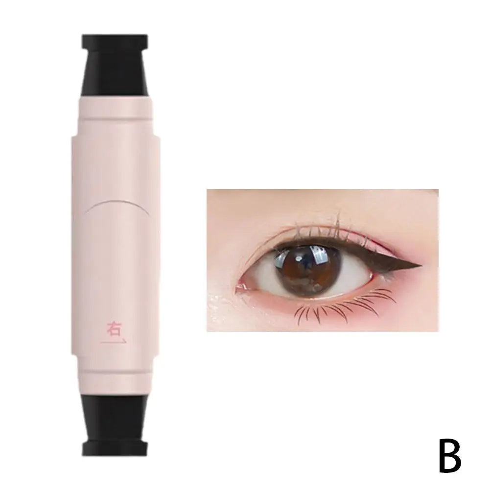 Black Brown Integrated Eyeliner Stamp Precise Outline Signet Eye Liner Extension Stamps Liquid Eyeliner Pen Waterproof Lasting