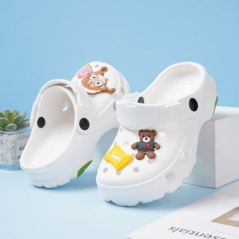 New Summer Sandals 3-15 Years Children's Slippers Baby Girls Shoes Non-Slip Clogs Cartoon Cute Infant Girls Sandals Boys Shoes