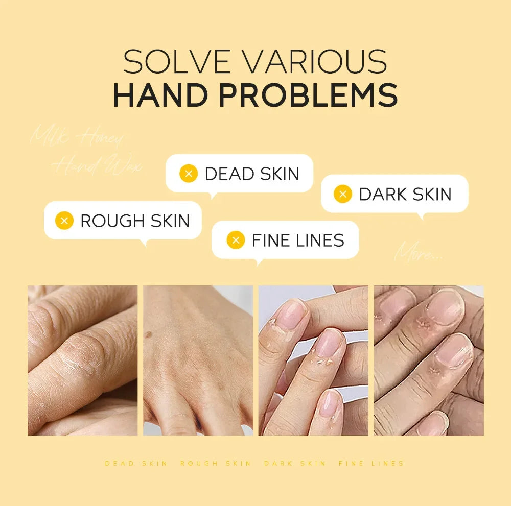 Laikou Sakura Honey Milk Moisturizing Hand Wax Repair Exfoliating Calluses Acid Anti-Aging Hand Cream Care Scrub Hand Mask