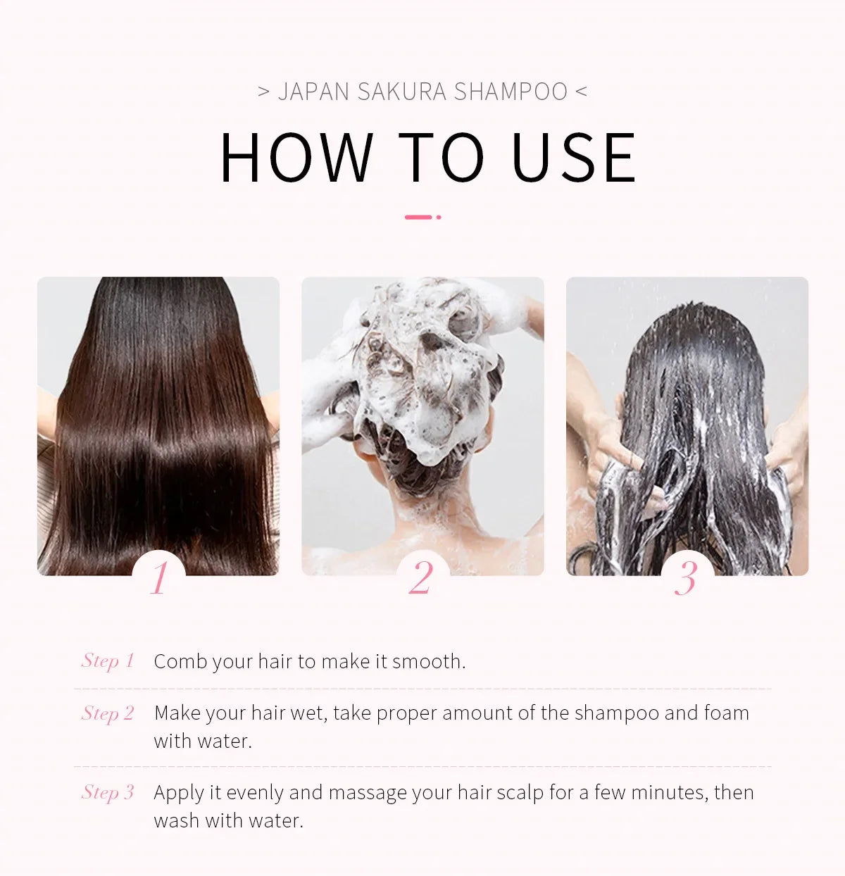 LAIKOU Sakura Shampoo Hair Conditioner Repair Damaged Moisturizing Nourishing Anti Dandruff Oil Control Shampoos Cleansing Care