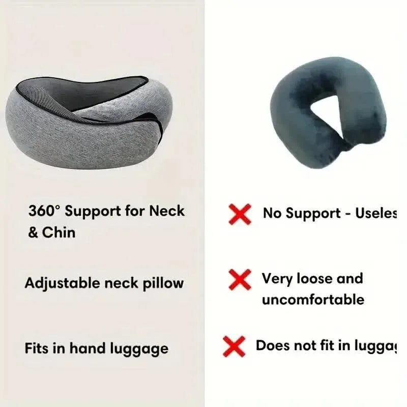Portable Adjustable Travel Neck Pillow Memory Foam U-shaped Pillow Snail Style Travel Neck Support Soft Noon Break Sleep Pillow