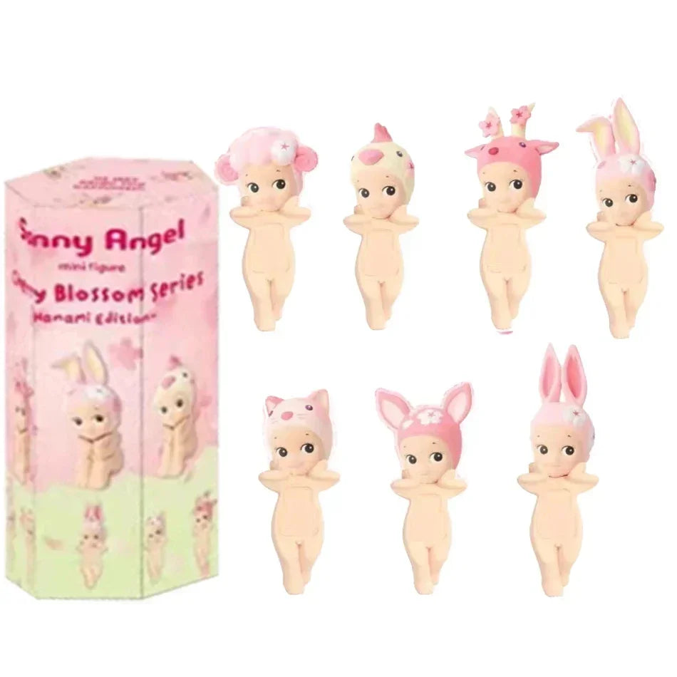 Angel Cherry Blossom Series Pink Erect Blind Box Mystery Box Mini Figure Dolls Car Phone Decoration Model Festival Gifts