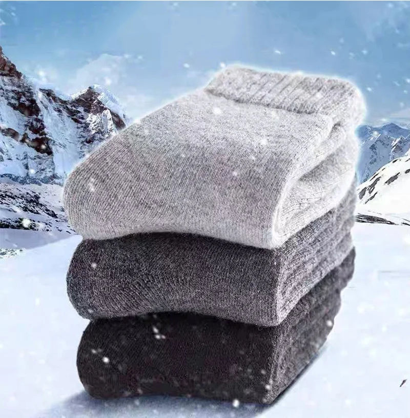 5 Pairs Of Winter Women's Warm Socks Solid Color Casual Extra Thick Warm Plush Socks High Quality Warm Wool Socks