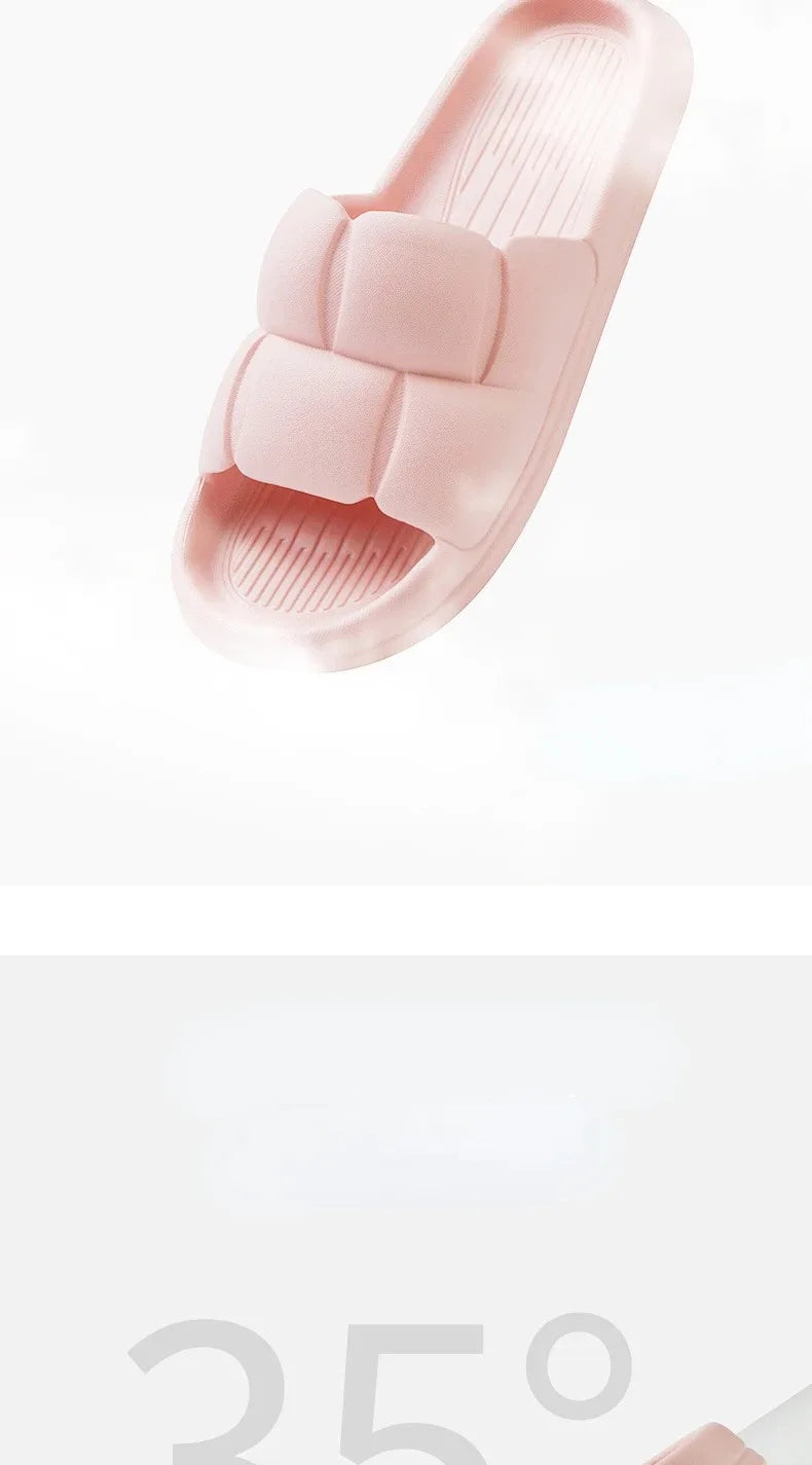 Summer Soft Shoes Cloud Slippers Indoor Mute Bathroom Anti-slip Slide Eva Beach Flip Flops Men Ladies Leisure Sandals