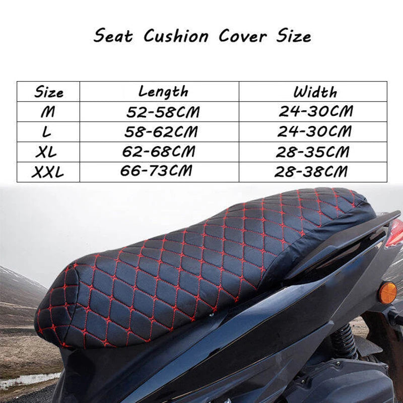BLALION Motorcycle Seat Cover Thickened Waterproof Anti-skid Seat Protection 3D Faux Leather Seat Pad Protective Cover for Moto