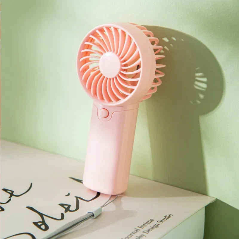2025 Cute Mini Fan Portable Handheld Fan Lightweight Handy Fan Pocket Size Low Noise Small Electric Fan Student Gift Outdoor Fan
