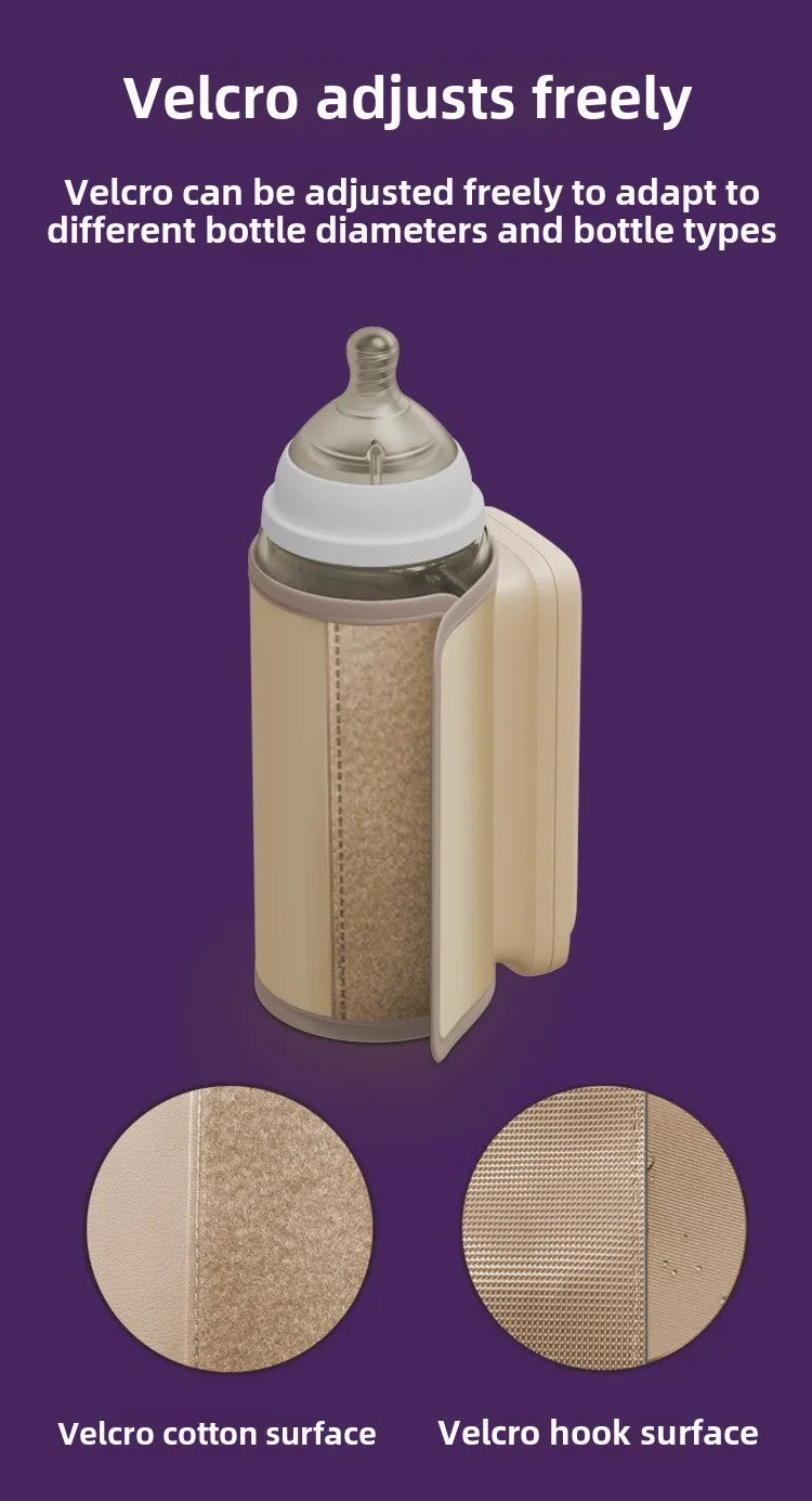 Wireless heating bottle thermos sleeve for winter hot milk and night milk artifact portable USB bottle warmer