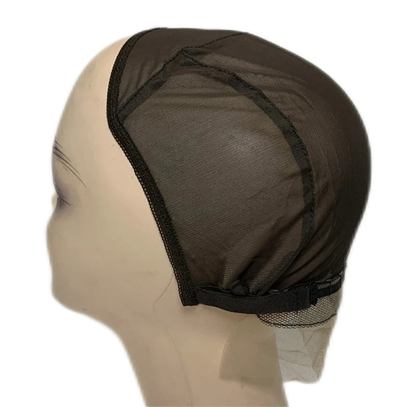 1PC 13X4 Wig Cap Without Front Lace for Making Wigs with Adjustable Straps 3 color Beige/Brown/Black