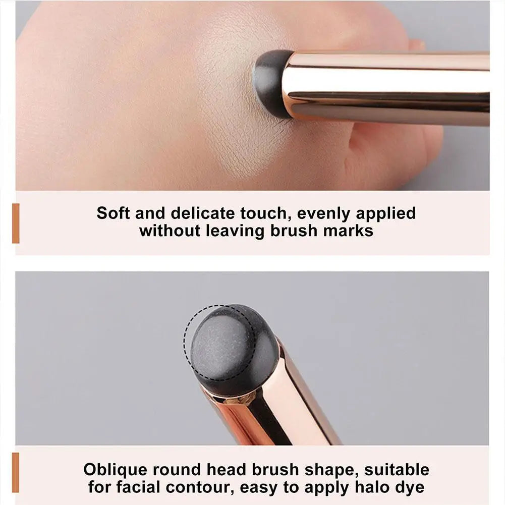 Upgrade Silicone Lip Brush Portable Round Head Lip Brush Professional Mini Concealer Smudge Brush With Cover Makeup Brush