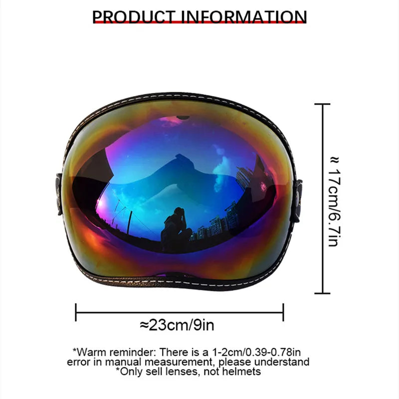 Universal Sun Visors For Motorcycle Helmet Open Face 3/4 Helmet Bubble Visor Anti-UV Motorbike Glasses Windproof Motocross Lens