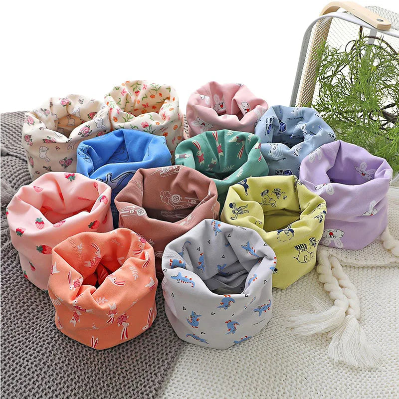 New Spring Autumn Winter Baby Scarf for Boys Girls Infant Scarves Children's Cotton Scarf Kids Warm O Ring Magic Neckerchief