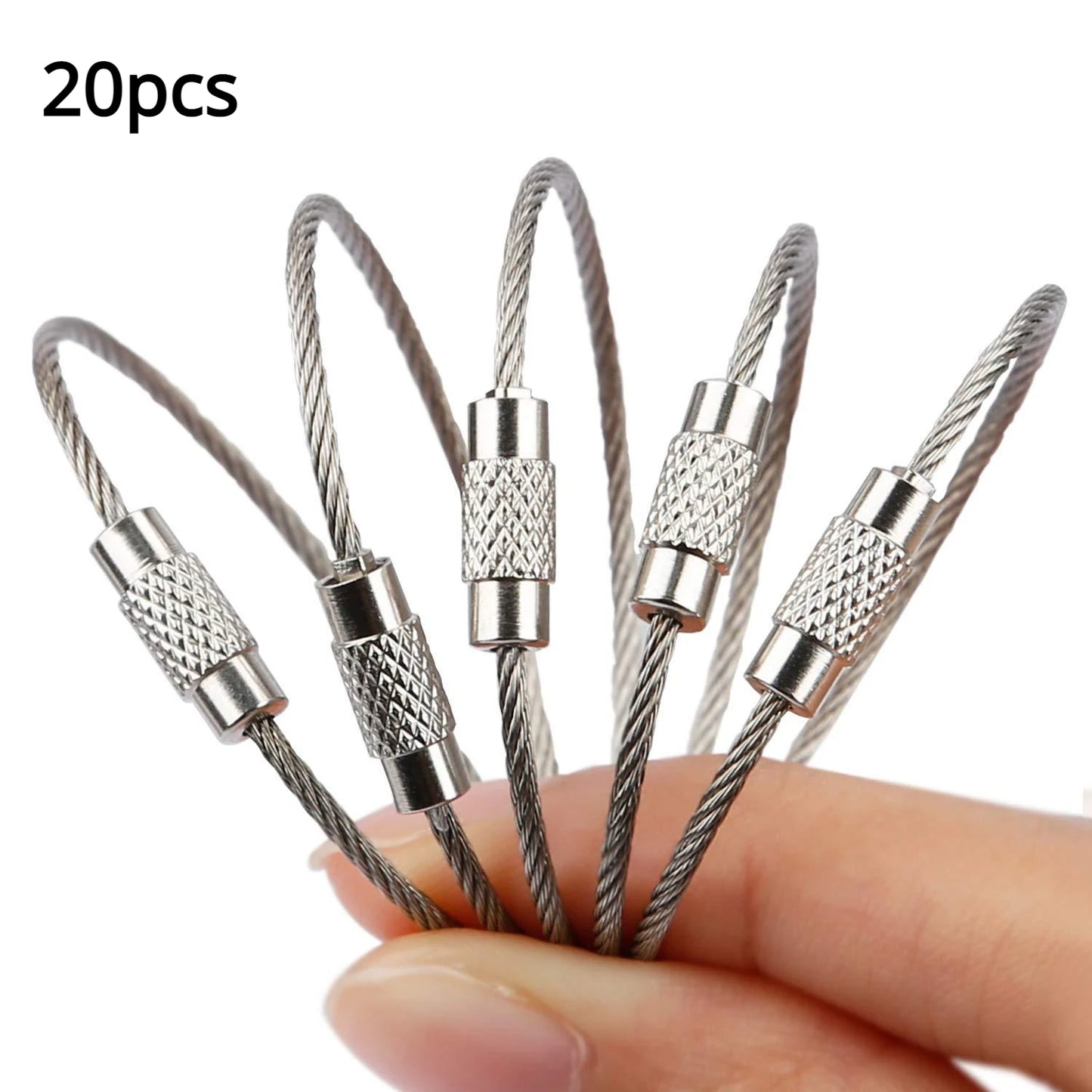 15CM Outdoor Tools EDC Camping Tools Tactical Equipment Multi Keychain Kit 304 Stainless Steel Wire Rope Keyring Travel Ch