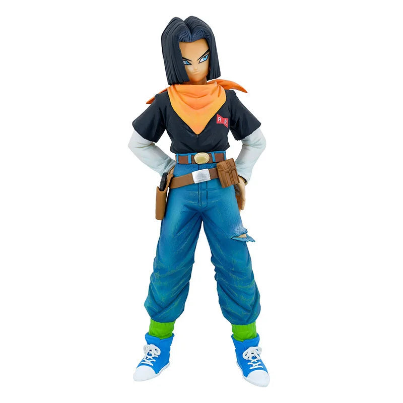 24CM Anime Dragon Ball Z Android 17 18 Figure Android 18 PVC Action Figures Collection Model Toys for Children Christmas Gifts