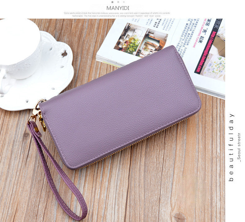 New Long Women's Wallet Female Purses Tassel Coin Purse Card Holder Wallets Double Zipper Pu Leather Clutch Phone Bag