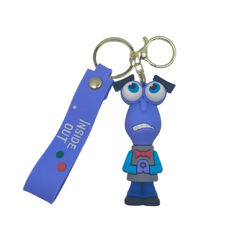 New Inside Out 2 Keychain Kawaii Disney Movie Anime Anxiety Ennui Envy Cute Girls Creative Bag Pendant Car Keychain Toys Gifts