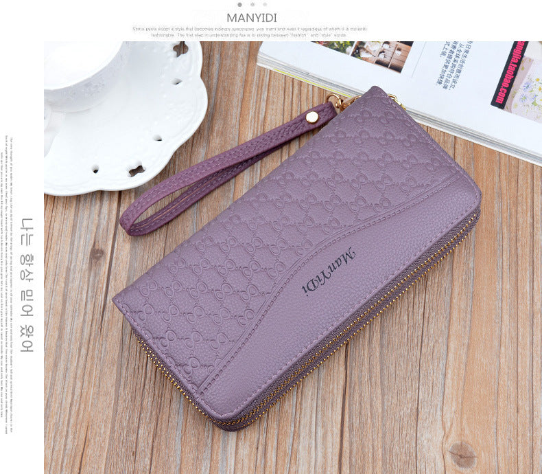 New Long Women's Wallet Female Purses Tassel Coin Purse Card Holder Wallets Double Zipper Pu Leather Clutch Phone Bag