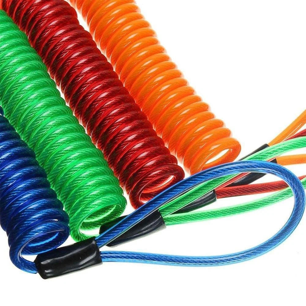BLALION 120-150cm Safety Disc Brake Anti-theft Security Reminder Motorcycle Alarm Bold Spring Cable Helmet Wire Bike Lock Rope