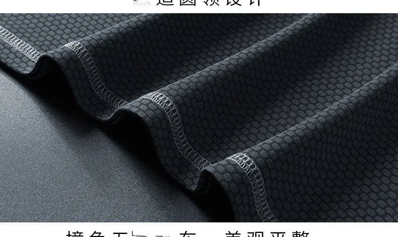 NASA GISS 2024 New Second Open Group Purchase Stall Spot Ice Silk T-shirt Men's Short sleeved Loose Quick Drying Top Silk Smooth
