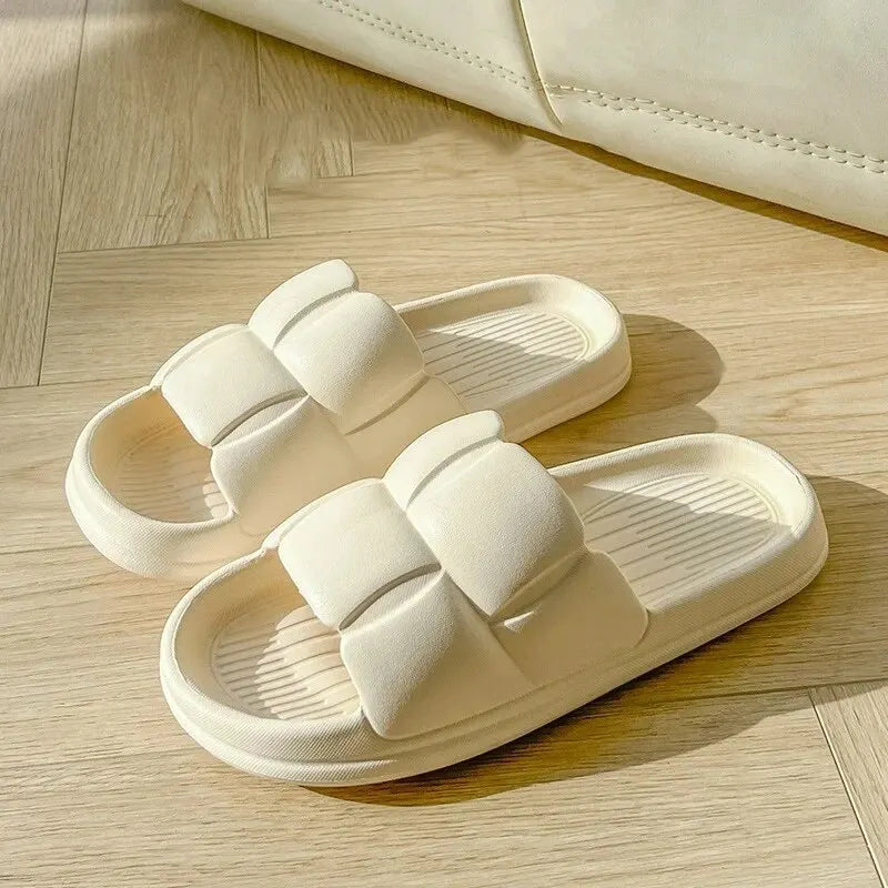 Summer Soft Shoes Cloud Slippers Indoor Mute Bathroom Anti-slip Slide Eva Beach Flip Flops Men Ladies Leisure Sandals
