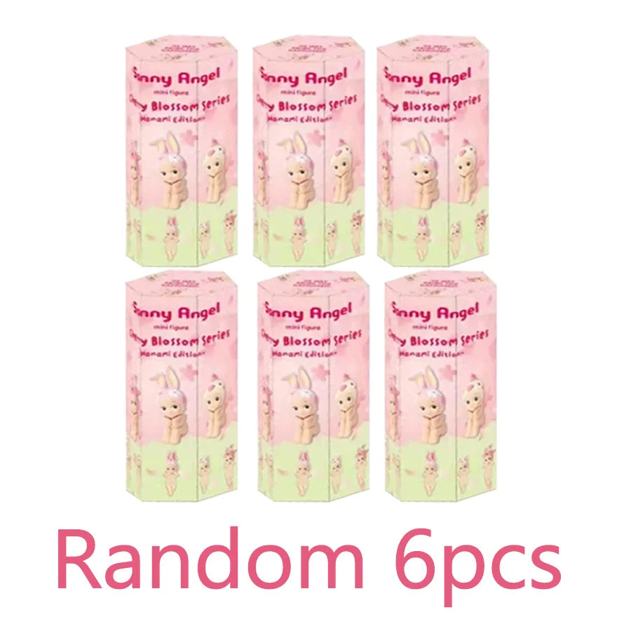 Angel Cherry Blossom Series Pink Erect Blind Box Mystery Box Mini Figure Dolls Car Phone Decoration Model Festival Gifts
