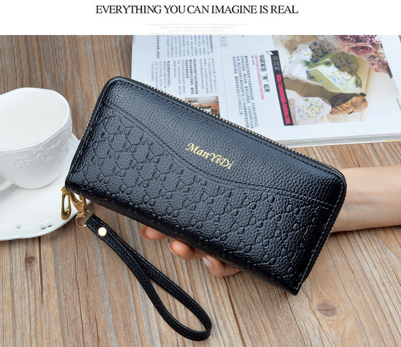 New Long Women's Wallet Female Purses Tassel Coin Purse Card Holder Wallets Double Zipper Pu Leather Clutch Phone Bag