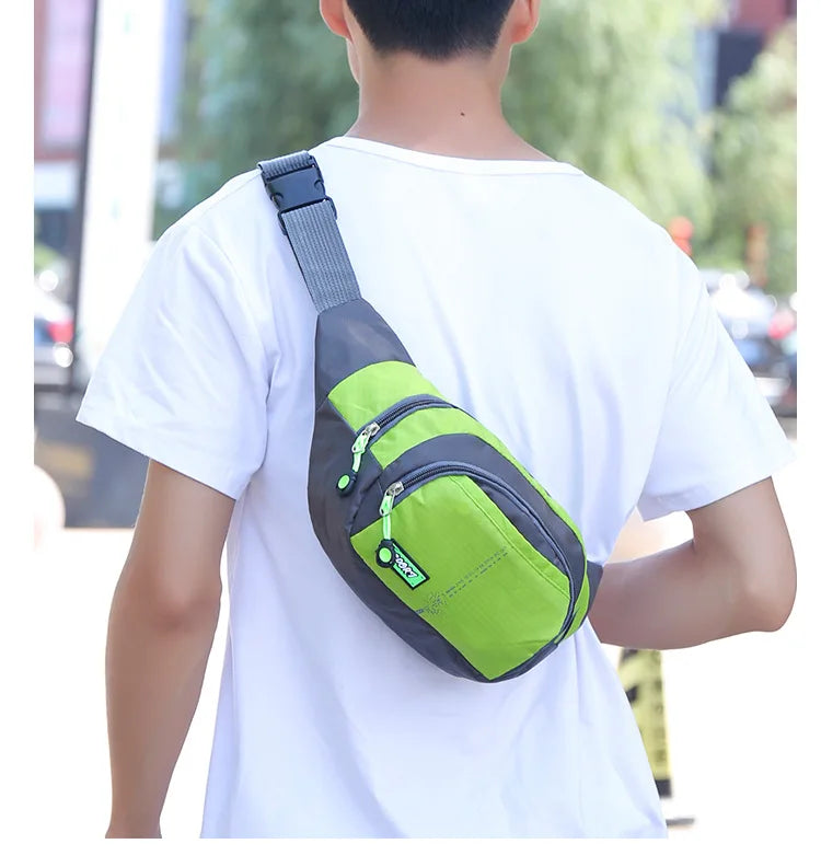 Travel Waist Bag Zipper Outdoor Sports Shoulder Bag Men's and Women's Waterproof Fashion Large-capacity Adjustable