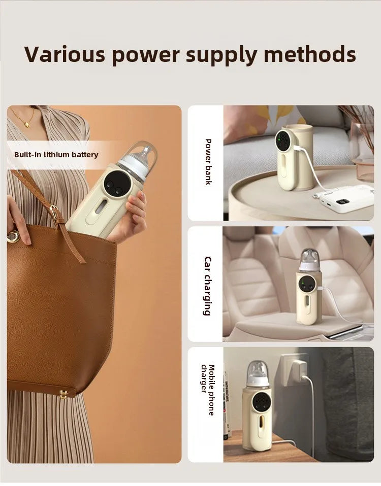 bottle insulation cover neutral constant temperature warm milk cover wireless heating portable battery storage milk warmer