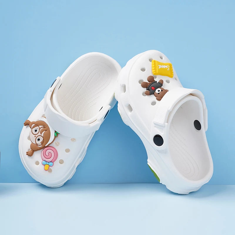 New Summer Sandals 3-15 Years Children's Slippers Baby Girls Shoes Non-Slip Clogs Cartoon Cute Infant Girls Sandals Boys Shoes