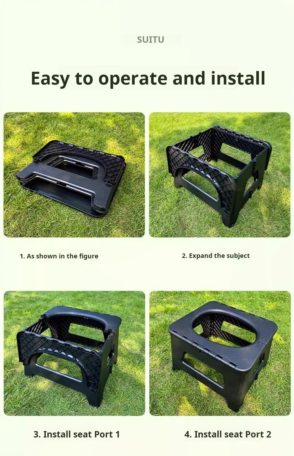 Outdoor toilet car portable emergency camping toilet bench adult odor proof ladies wagon mobile toilet