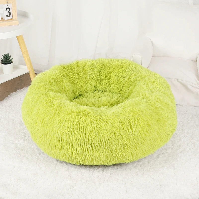 Dog Bed Donut Big Large Round Basket Plush Beds for Dogs Medium Accessories Fluffy Kennel Small Puppy Washable Pets Cat Products