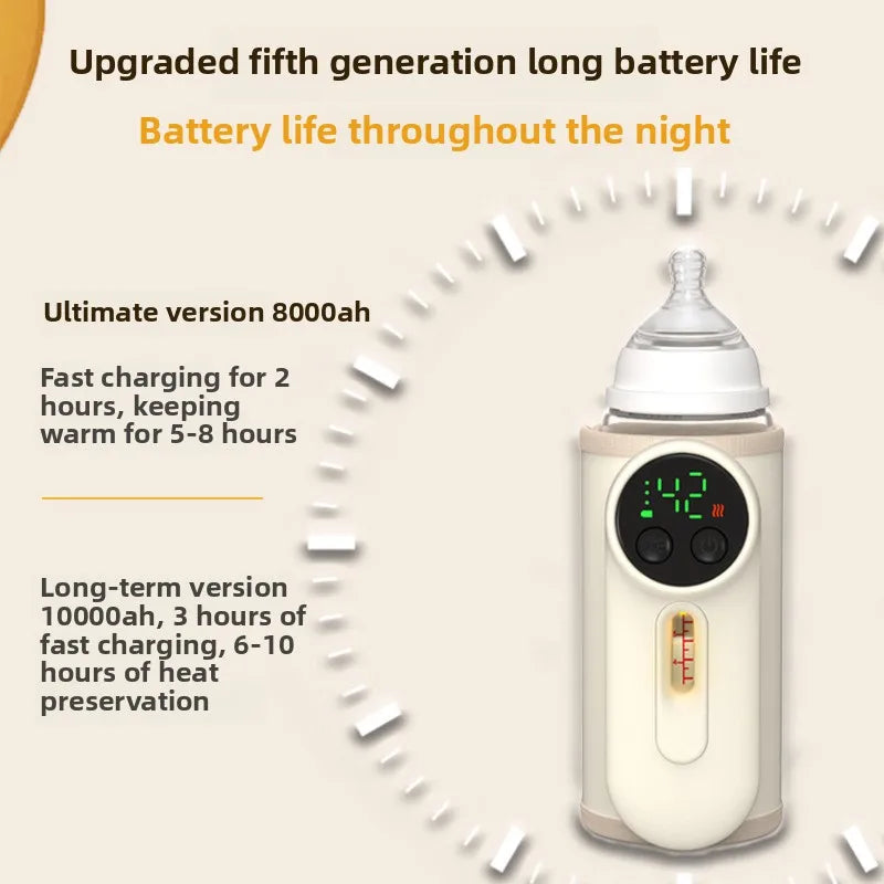 bottle insulation cover neutral constant temperature warm milk cover wireless heating portable battery storage milk warmer