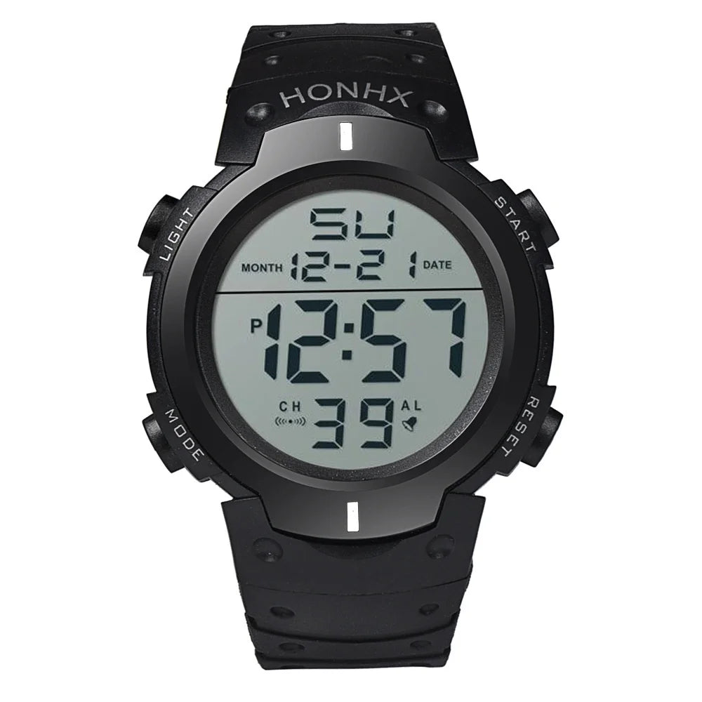 Kegllect Men Sports Digital Watch Waterproof Silicone LED Stopwatch Date Rubber Band Wrist Watches