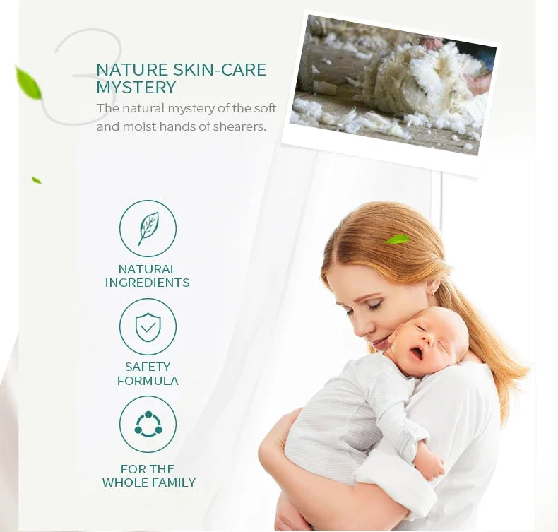 LAIKOU Australian Lanolin Oil Cream Moisturizing Nourishing Oil Controlling Skincare Face Cream, Making Skin Smooth and Elastic