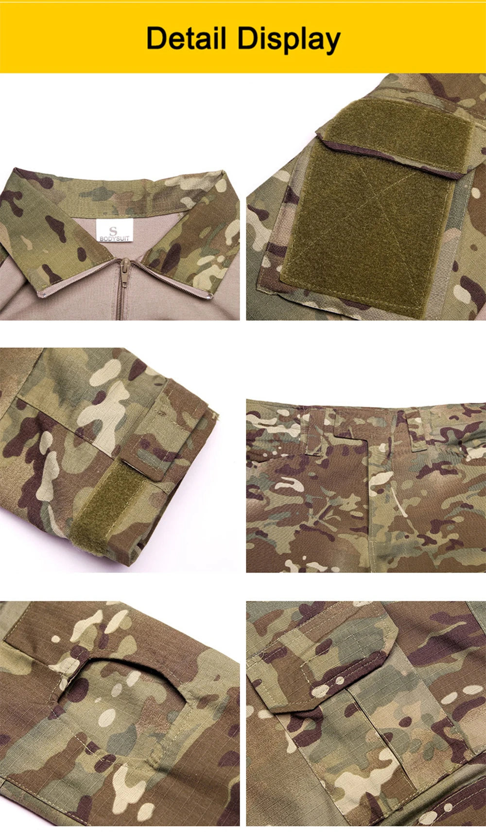 Outdoor Tactical Hiking T-Shirts Men Combat Camouflage Long Sleeve Hunting Training Climbing Shirt Cotton Sport Clothes