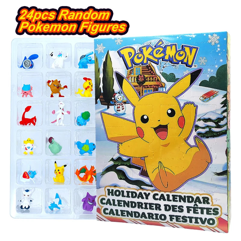 Pokemon Figure Christmas Halloween Advent Calendar Gifts Kawaii Pikachu Anime Figural Action 24Pcs Set Model Kid Toys